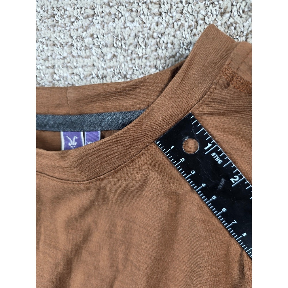 Ibex Men's Brown Short Sleeve 100% Merino Wool T-Shirt Size XXL - Picture 8 of 10